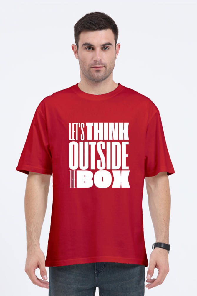 Think Outside the Box Unisex Darker Shade Round Neck T-shirt