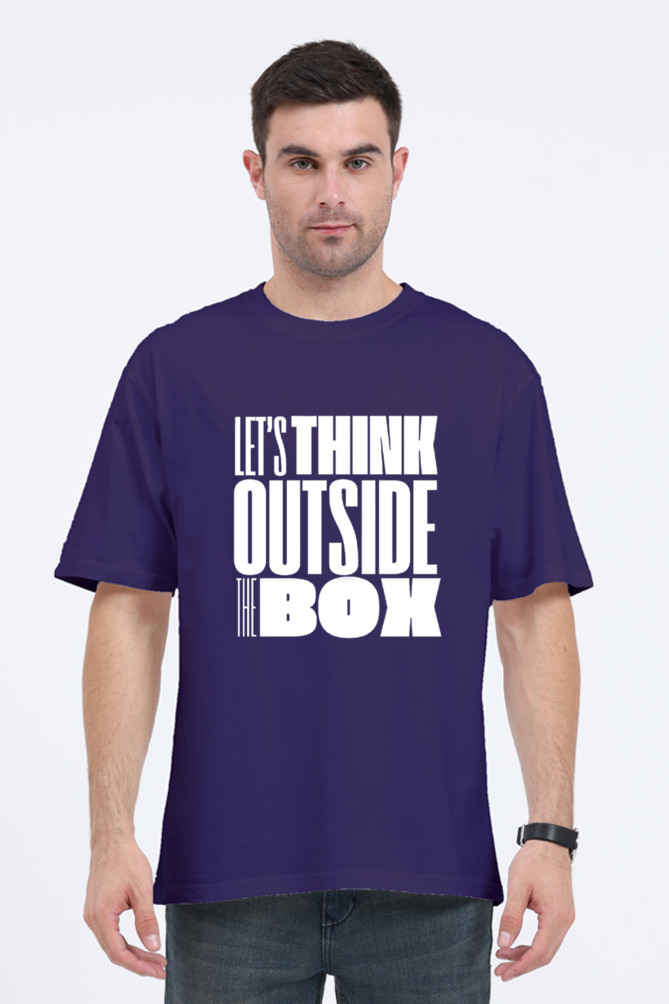Think Outside the Box Unisex Darker Shade Round Neck T-shirt