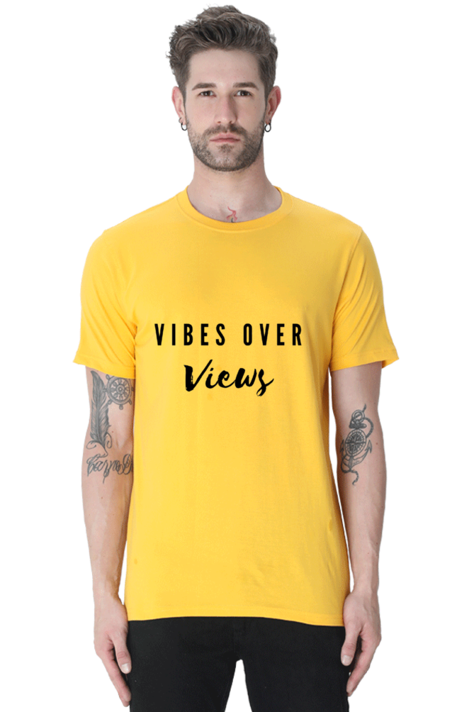 Vibes Over Views Lighter Shade Men's Round Neck T-shirt