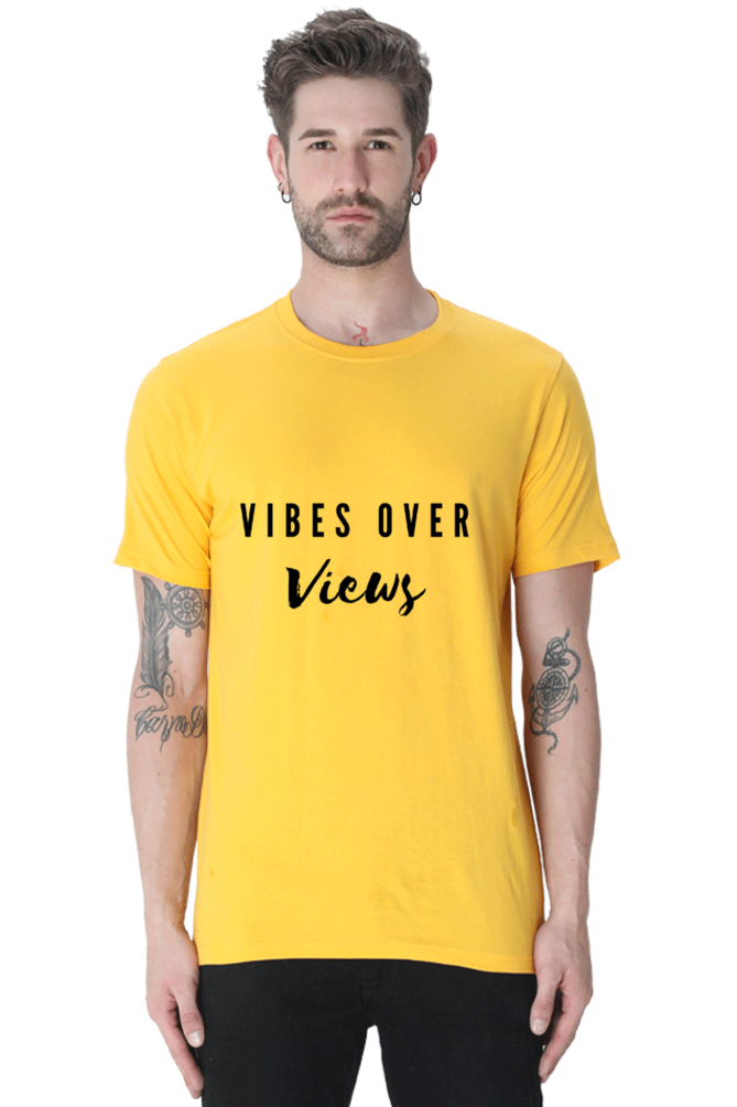 Vibes Over Views Lighter Shade Men's Round Neck T-shirt