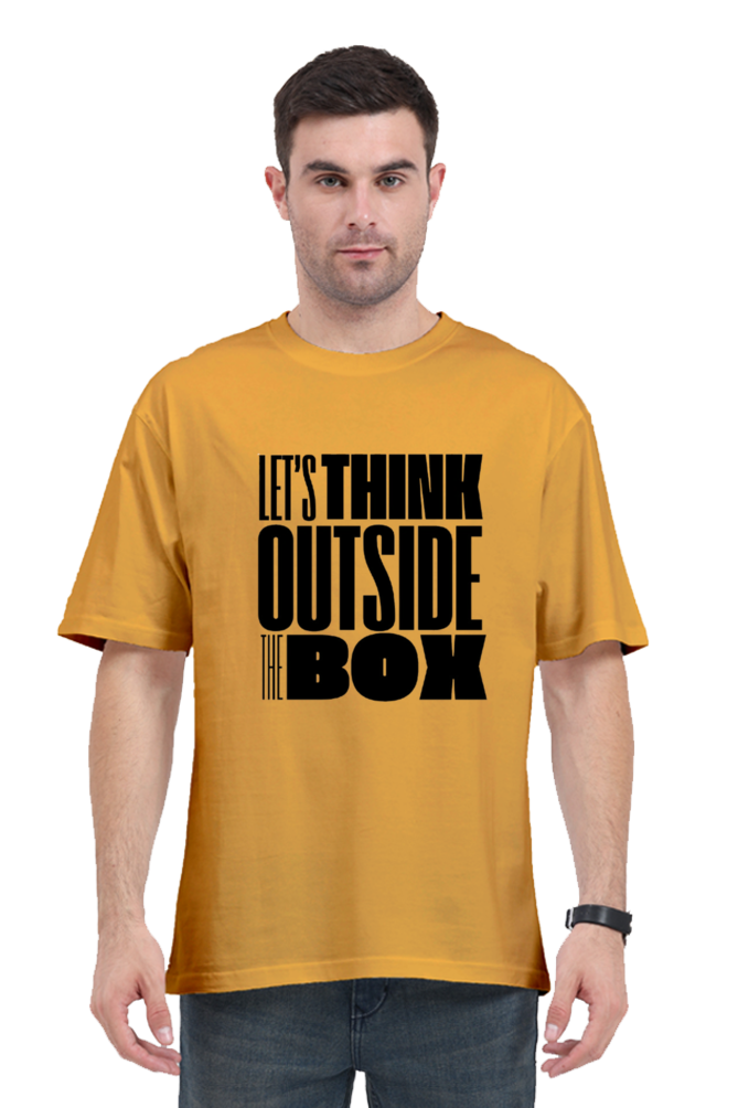 Lets Think Out of the Box Unisex Oversized Lighter Shade Round Neck T-shirt