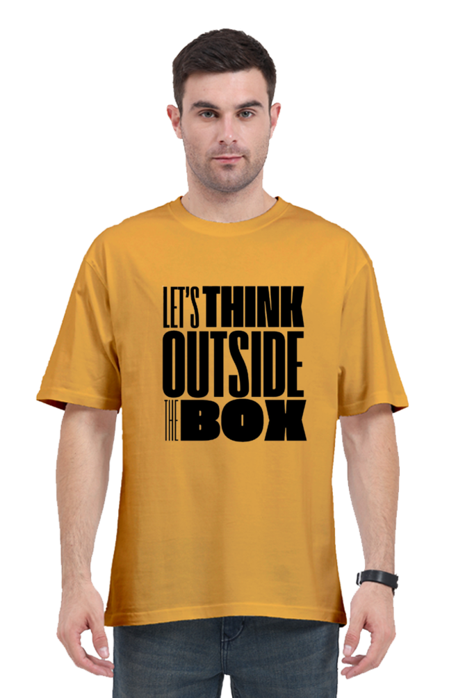 Lets Think Out of the Box Unisex Oversized Lighter Shade Round Neck T-shirt