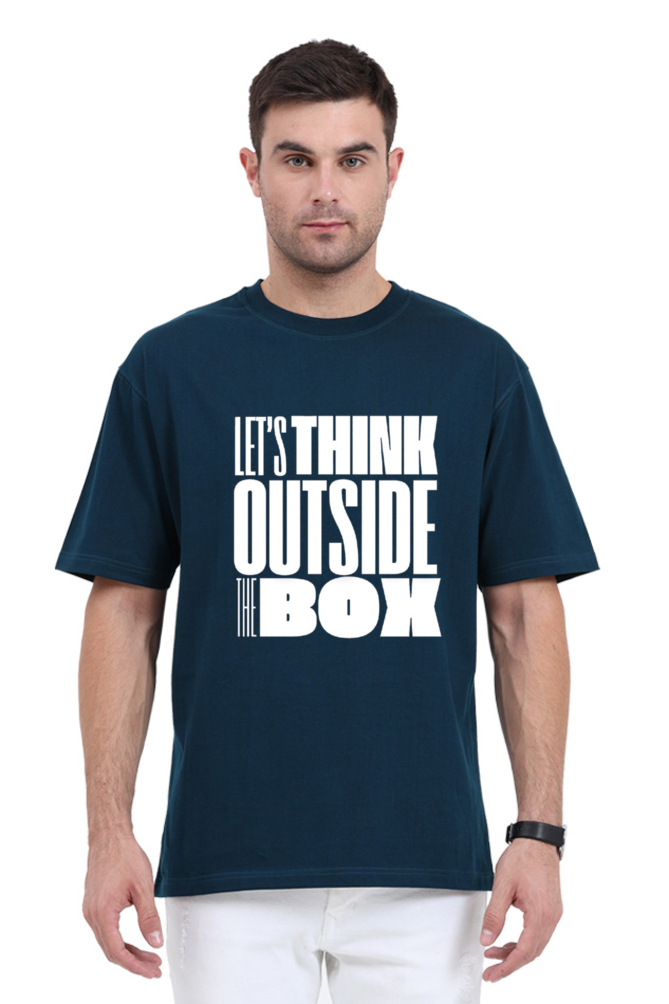 Think Outside the Box Unisex Darker Shade Round Neck T-shirt