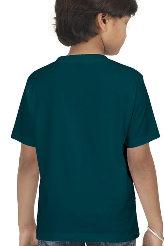 Little Explorer Round Neck Dark Shade T-Shirt for Kids