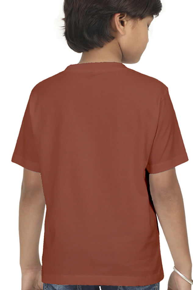 Little Explorer Round Neck Dark Shade T-Shirt for Kids