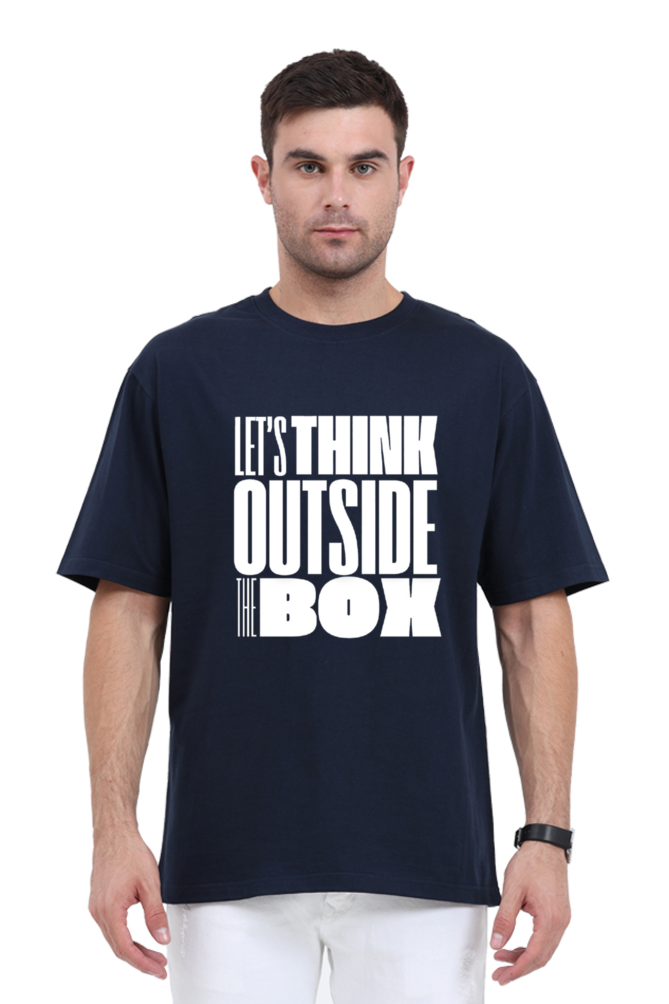 Think Outside the Box Unisex Darker Shade Round Neck T-shirt