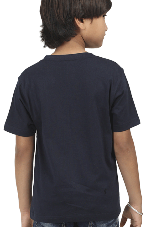 Little Explorer Round Neck Dark Shade T-Shirt for Kids