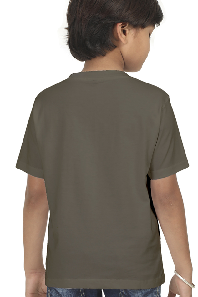 Little Explorer Round Neck Dark Shade T-Shirt for Kids
