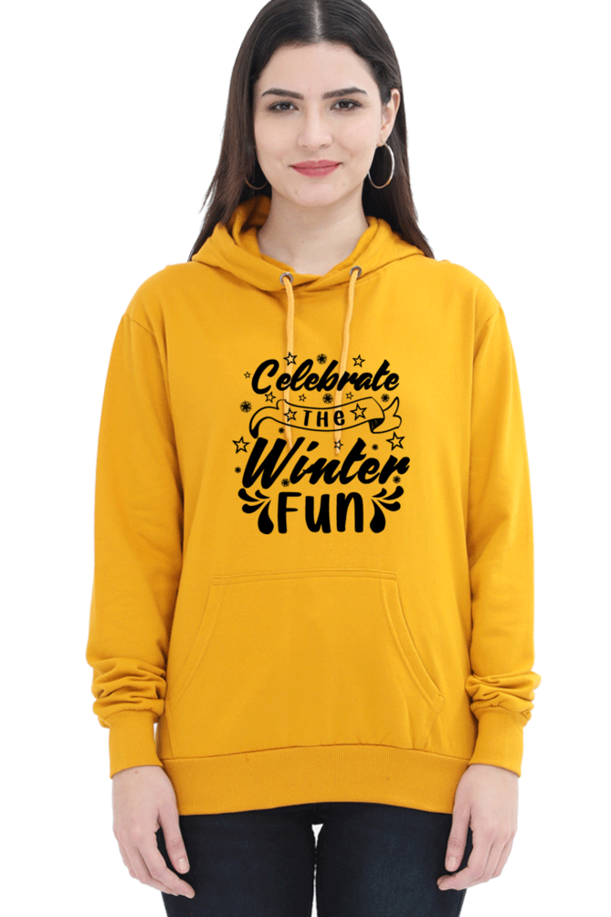 Celebrate the Winter Fun Hoodie Sweatshirt for Women