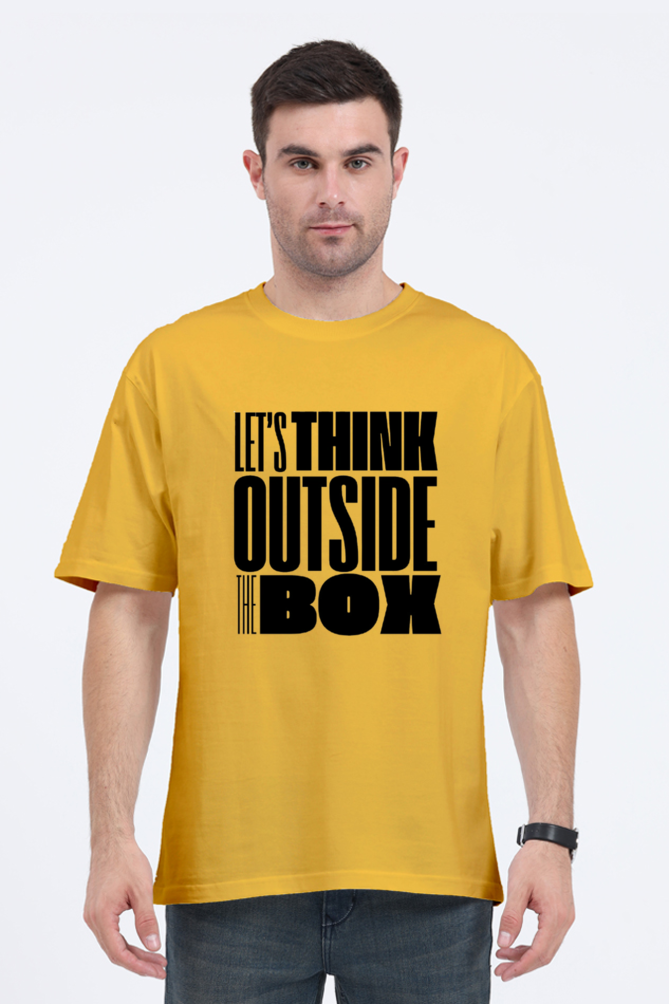 Lets Think Out of the Box Unisex Oversized Lighter Shade Round Neck T-shirt
