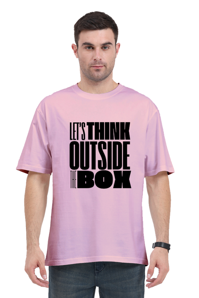 Lets Think Out of the Box Unisex Oversized Lighter Shade Round Neck T-shirt