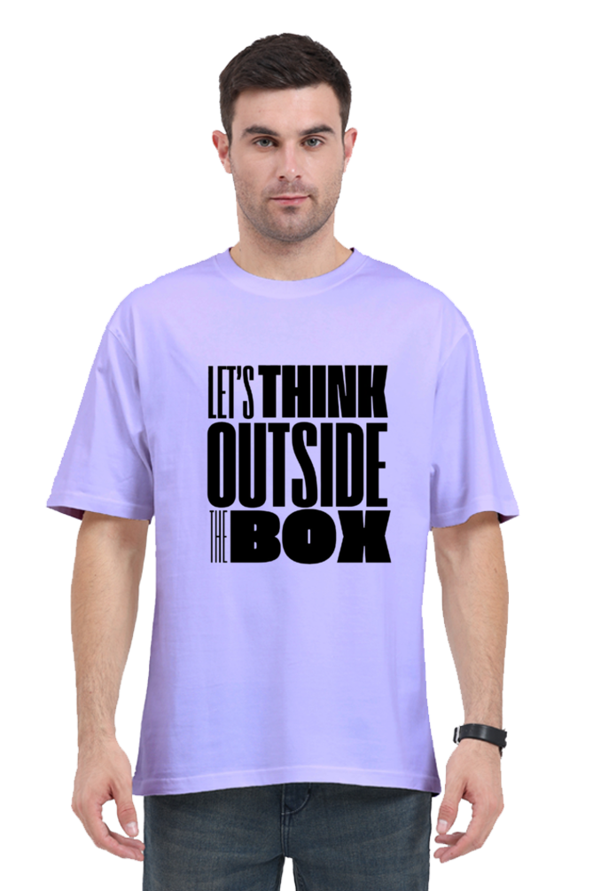 Lets Think Out of the Box Unisex Oversized Lighter Shade Round Neck T-shirt