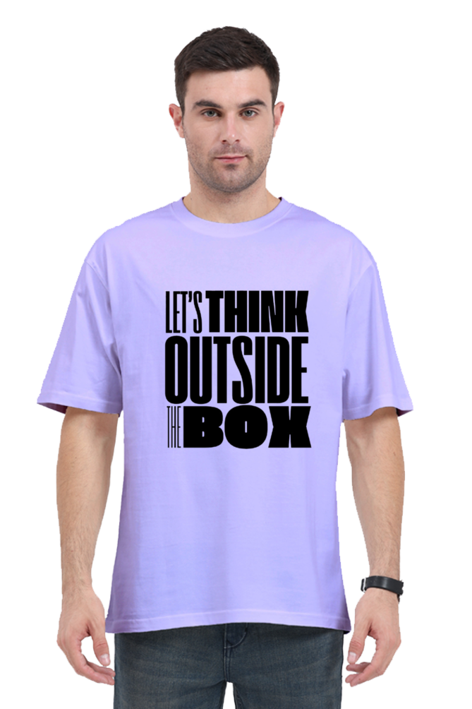 Lets Think Out of the Box Unisex Oversized Lighter Shade Round Neck T-shirt