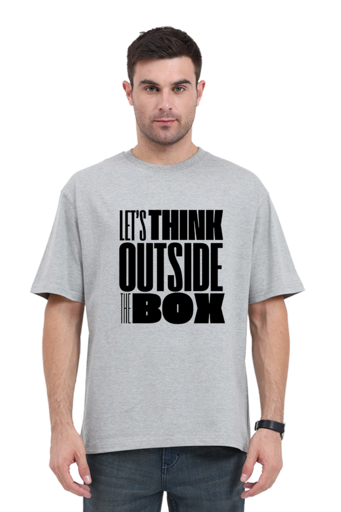 Lets Think Out of the Box Unisex Oversized Lighter Shade Round Neck T-shirt