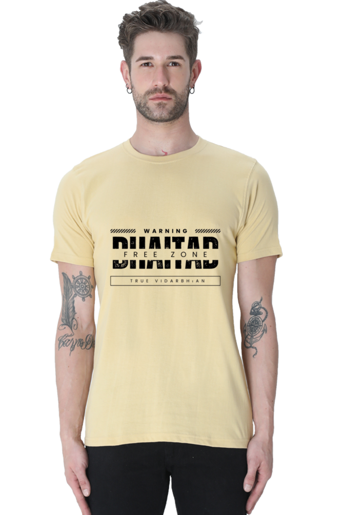 Bhaitad Free Zone Round Neck T-shirt Light Shade