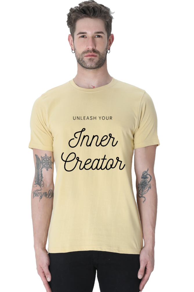 Unleash Your Inner Creator Lighter Shade Men's Round Neck T-shirt