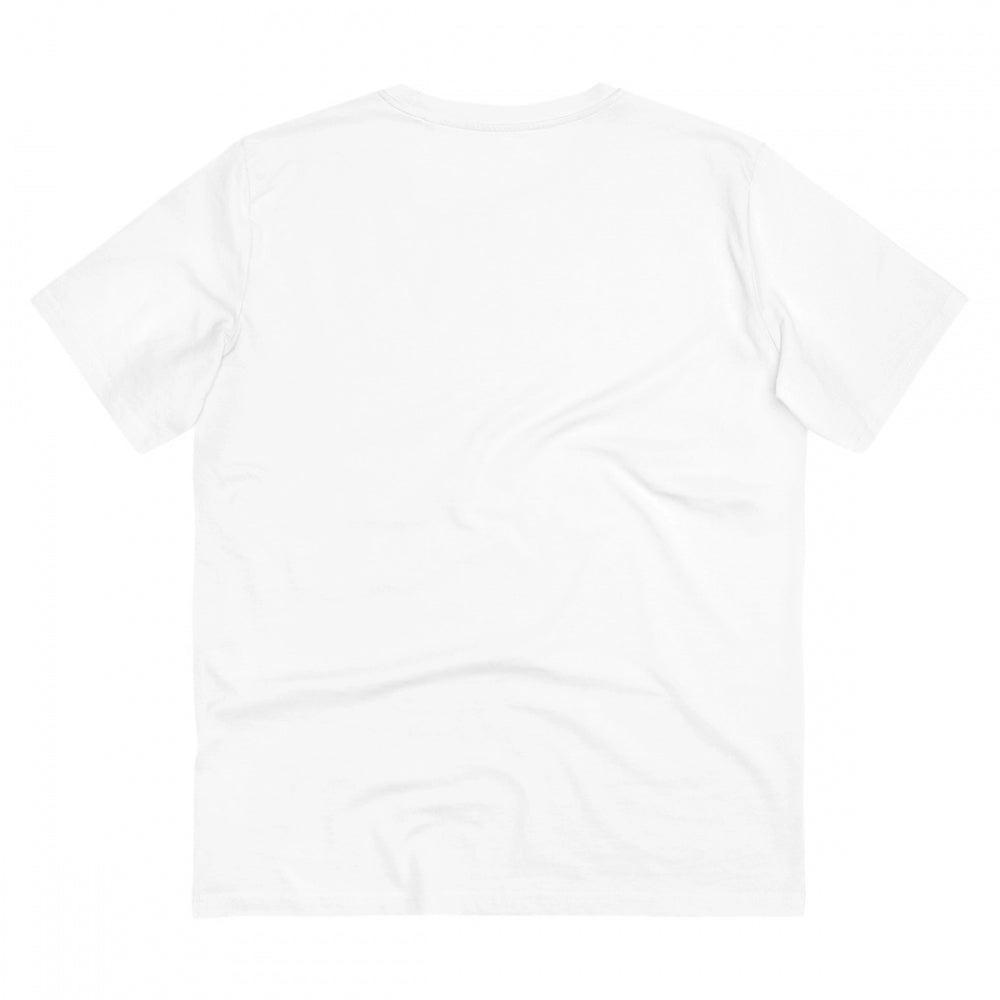 Snuggle Spot Men's PC Cotton Explore The Unseen Printed T Shirt (Color: White, Thread Count: 180GSM)