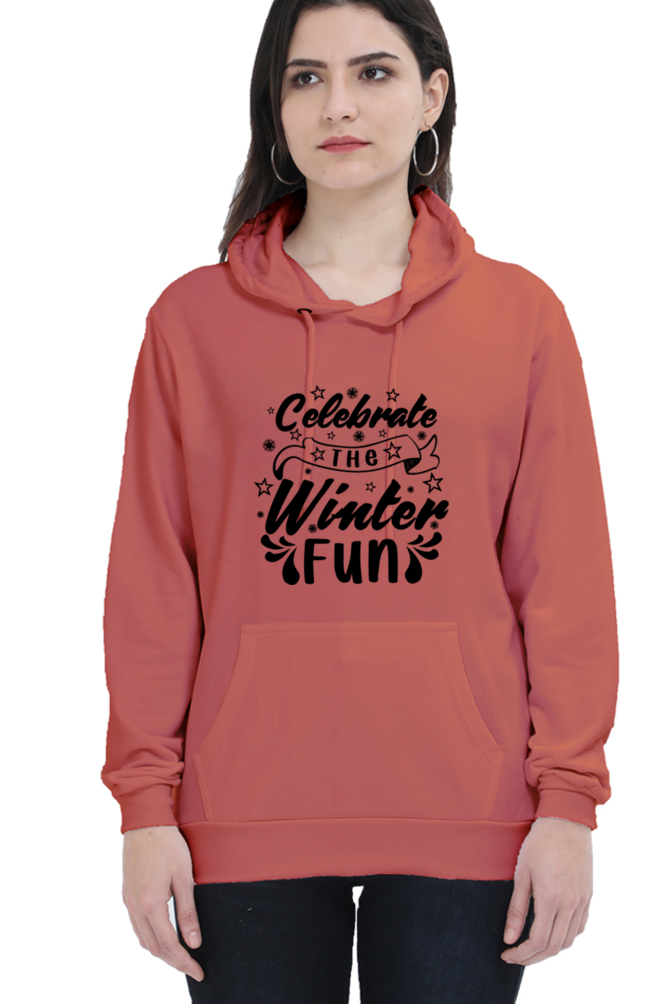 Celebrate the Winter Fun Hoodie Sweatshirt for Women