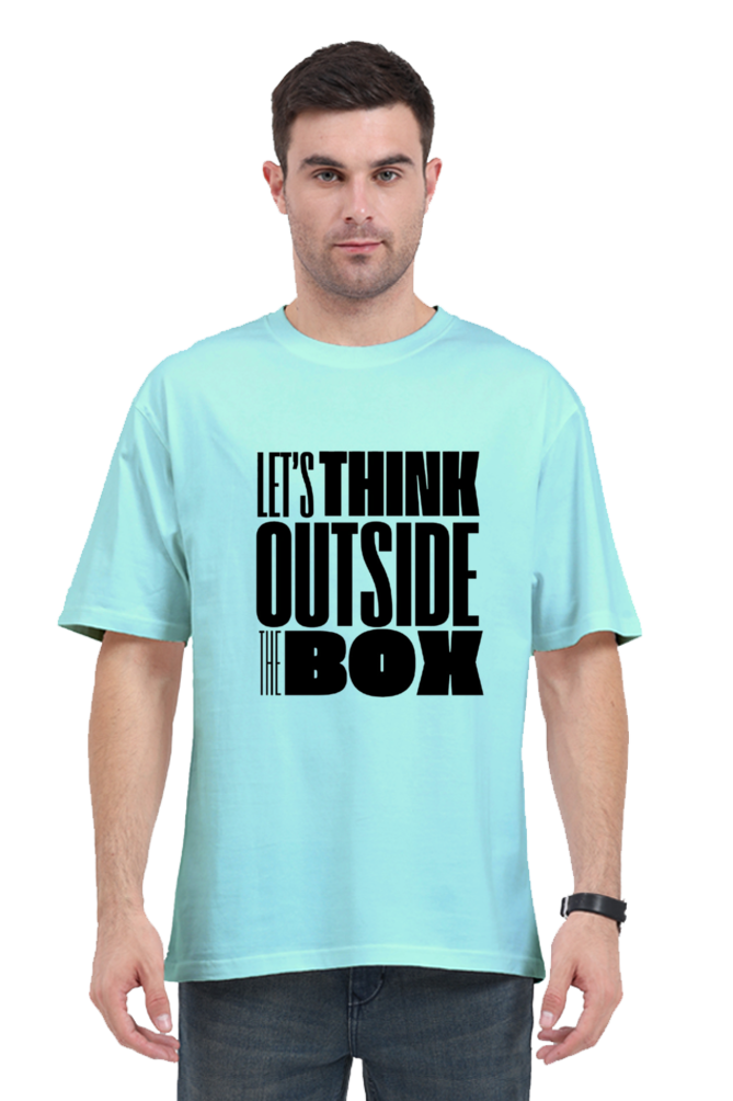 Lets Think Out of the Box Unisex Oversized Lighter Shade Round Neck T-shirt