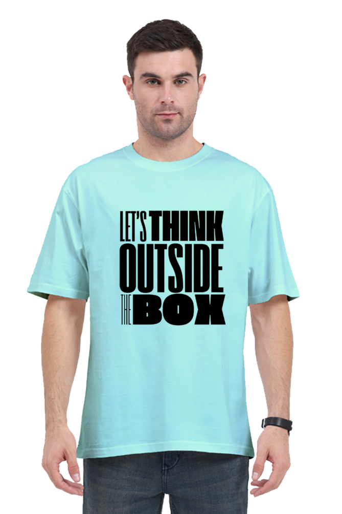 Lets Think Out of the Box Unisex Oversized Lighter Shade Round Neck T-shirt