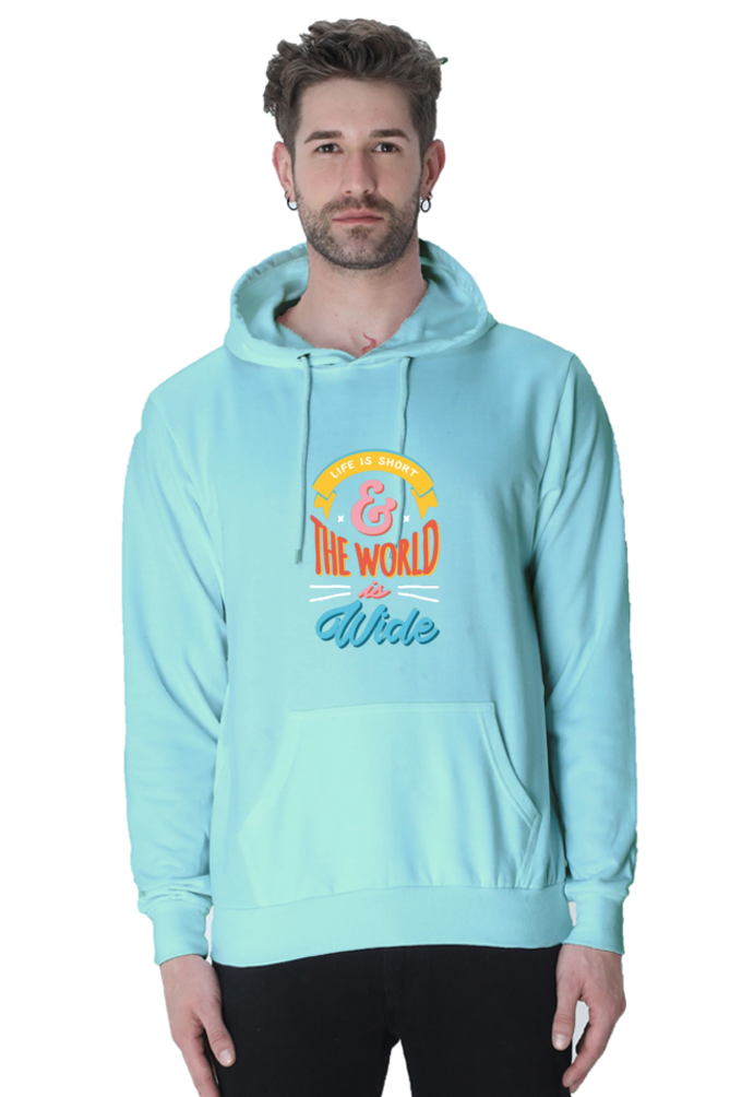 Life is Short but the World is Wide Men Hoodie Sweatshirt
