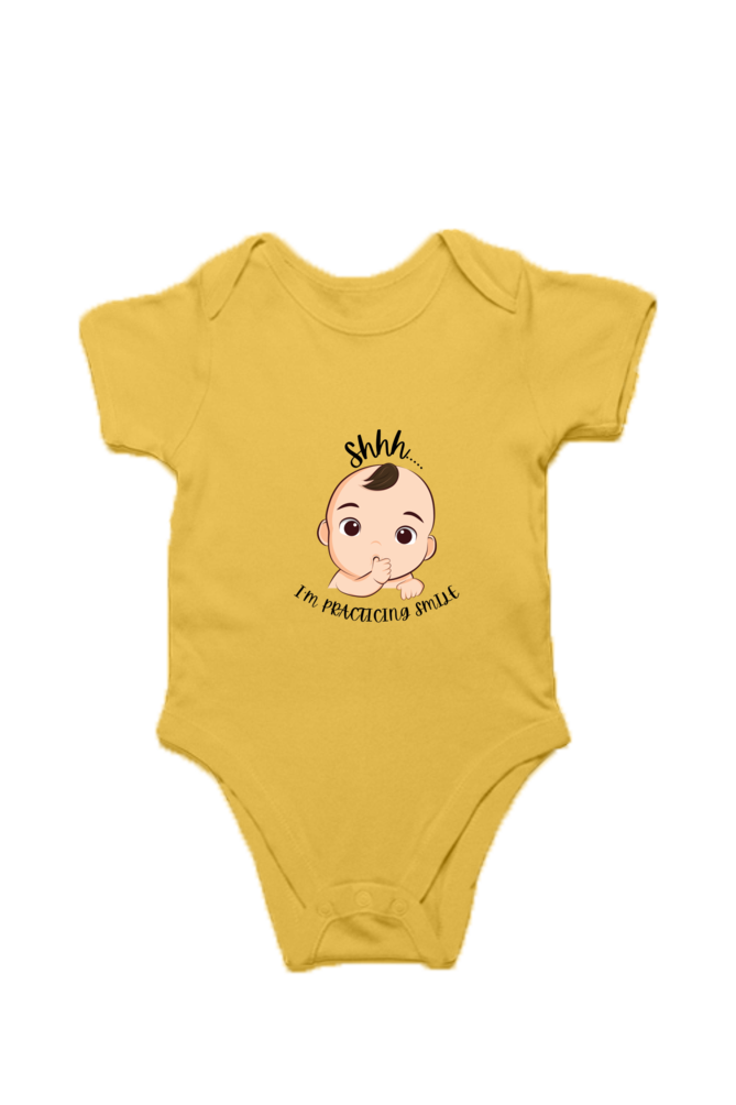 Shh... I Am Practicing Smile Infant Romper