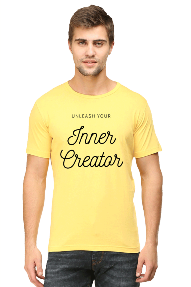 Unleash Your Inner Creator Lighter Shade Men's Round Neck T-shirt