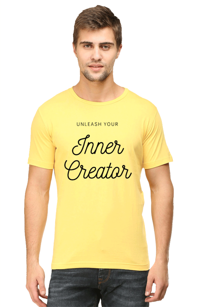 Unleash Your Inner Creator Lighter Shade Men's Round Neck T-shirt