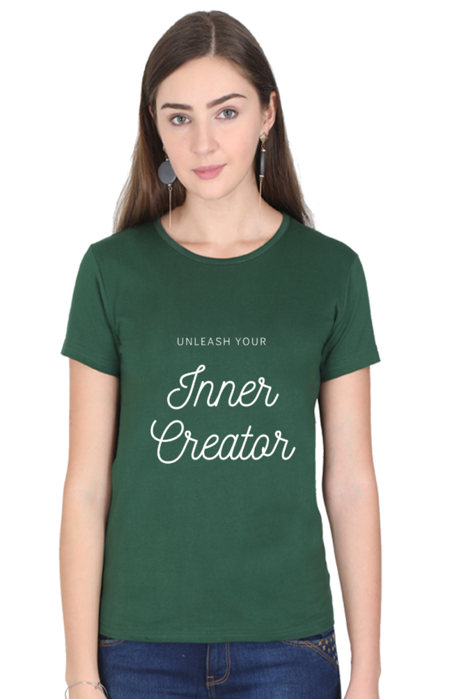 Unleash Your Inner Creator Darker Shade Women's Round Neck T-shirt