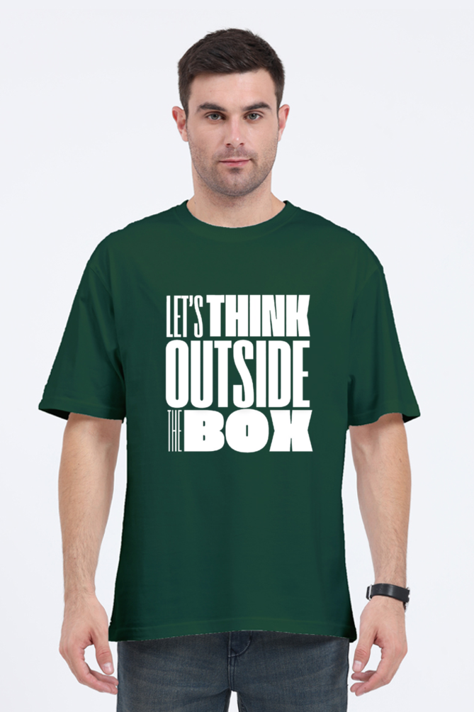 Think Outside the Box Unisex Darker Shade Round Neck T-shirt