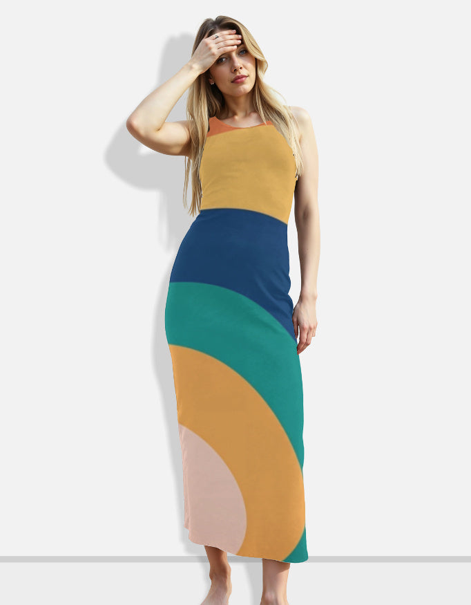 Rainbow Pattern Bodycon Dress  Snuggle Spot