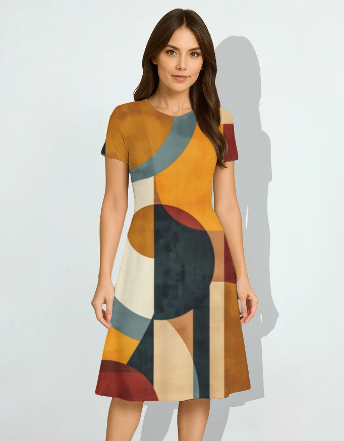 Golden Yellow Casual One Piece Dress Knee Length for Women – Snuggle Spot
