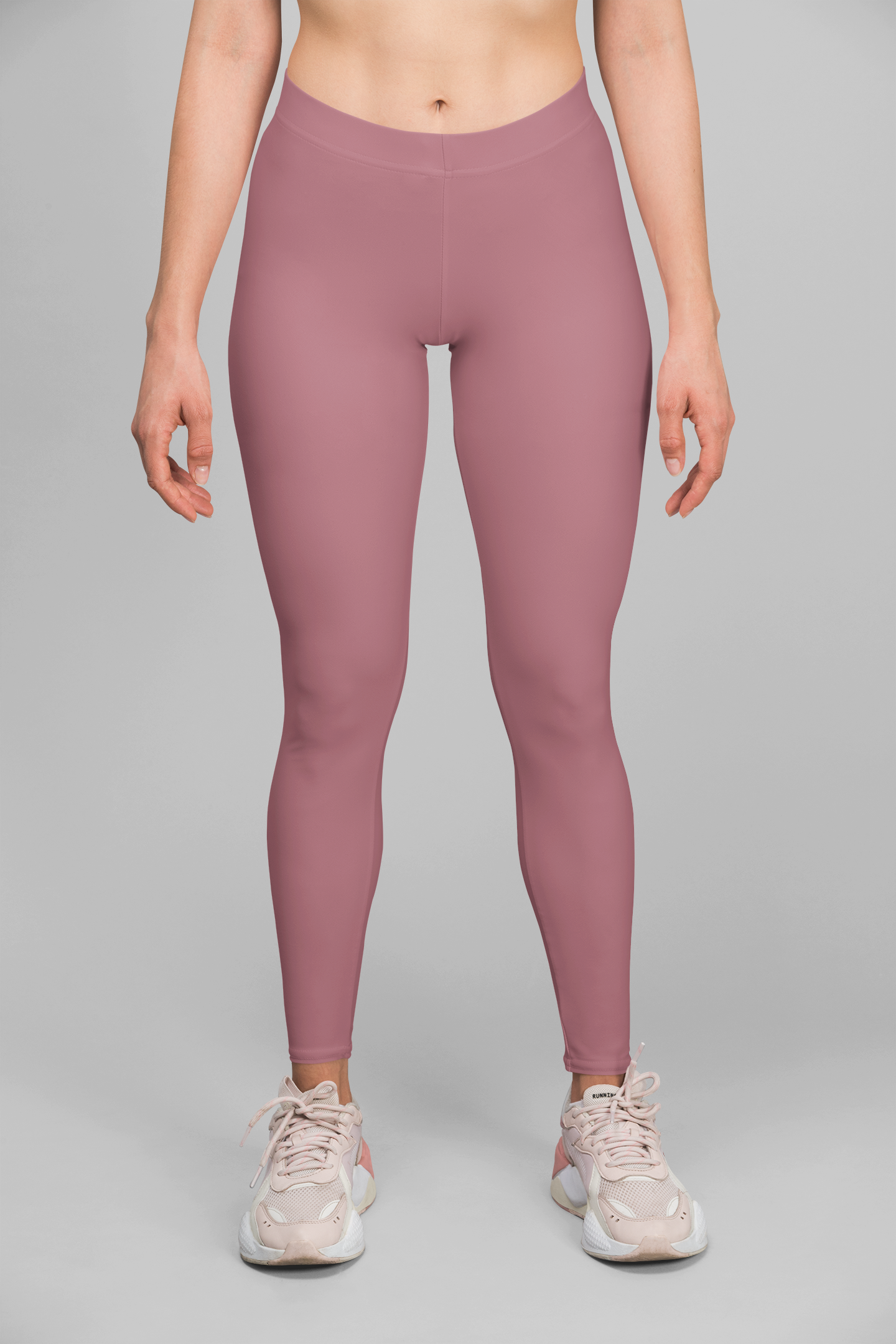 Dark Pink Women's All Over Print Gym Leggings