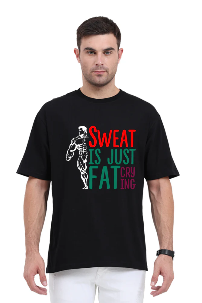 round neck oversized t-shirt men