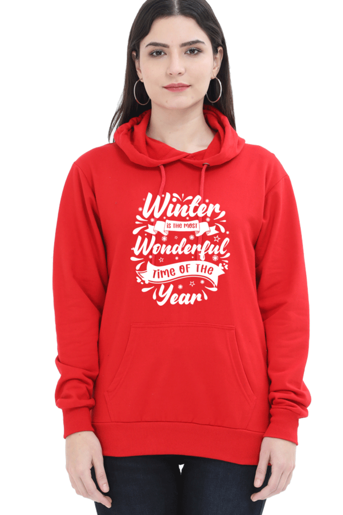 Winter is the most wonderful Darker Shade Hoodie Sweatshirt for Women