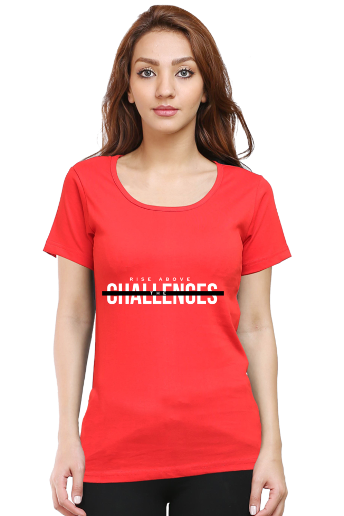Rise Above Challenges Dark Shade Eco-Conscious Women's Tee