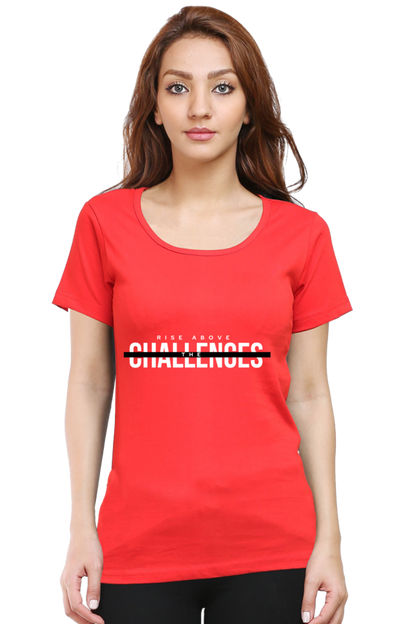 Rise Above Challenges Dark Shade Eco-Conscious Women's Tee