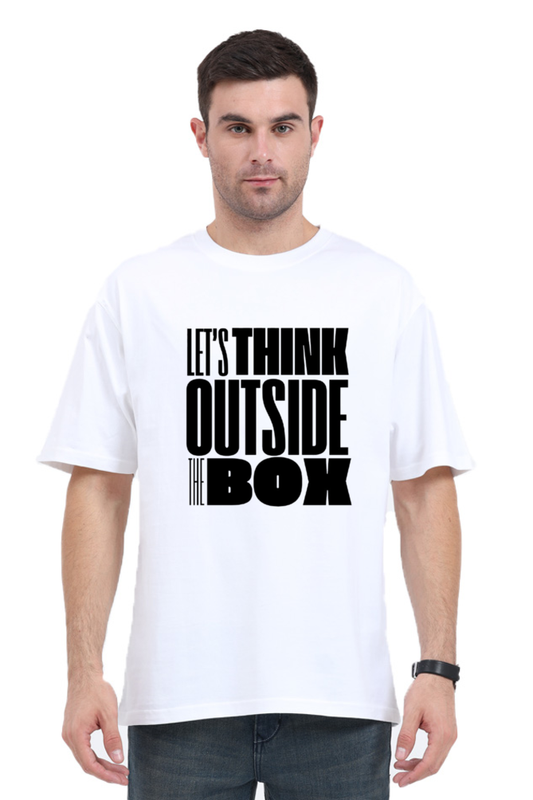 Lets Think Out of the Box Unisex Oversized Lighter Shade Round Neck T-shirt