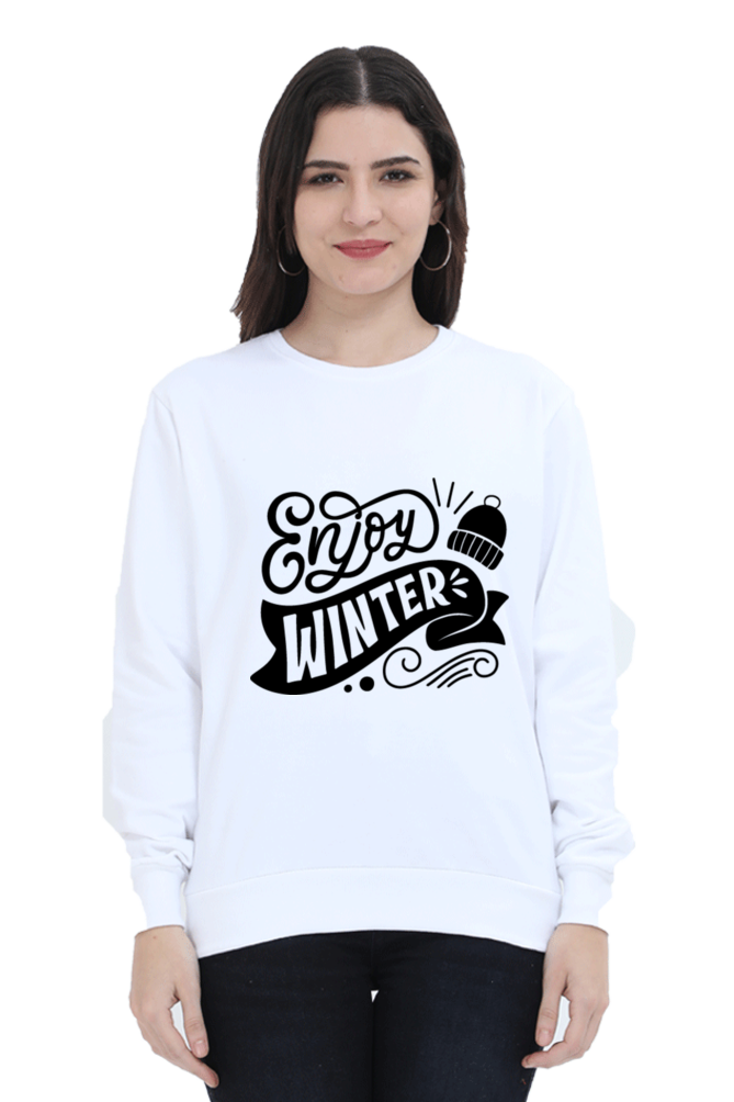 Enjoy Winter Lighter Shade Sweatshirt for Women