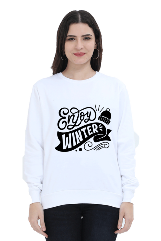 Enjoy Winter Lighter Shade Sweatshirt for Women