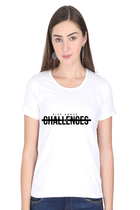 Rise Above Challenges Eco-Conscious Women's Tee