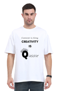 Content is King Creativity is Queen Unisex Lighter Shade Round Neck T-shirt