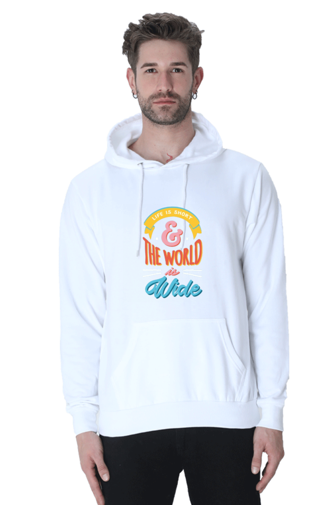 Life is Short but the World is Wide Men Hoodie Sweatshirt