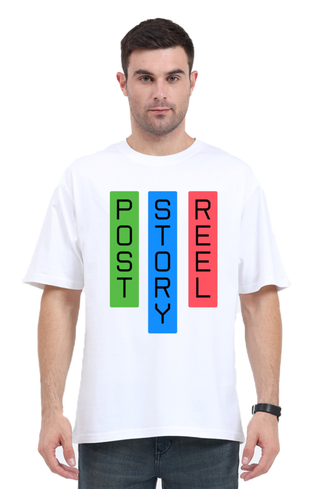 Post Story Reel Unisex Round Neck T-shirt