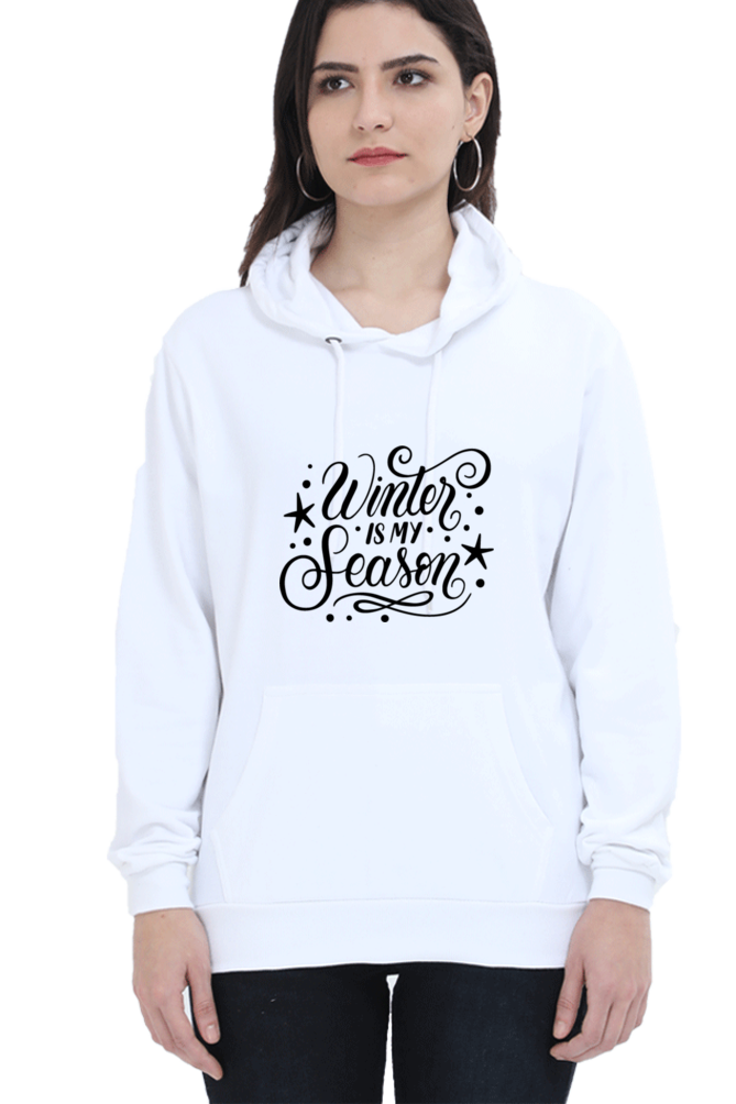 Winter Is My Season Lighter Shade Hoodie Sweatshirt for Women