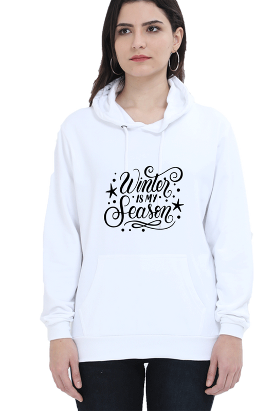 Winter Is My Season Lighter Shade Hoodie Sweatshirt for Women