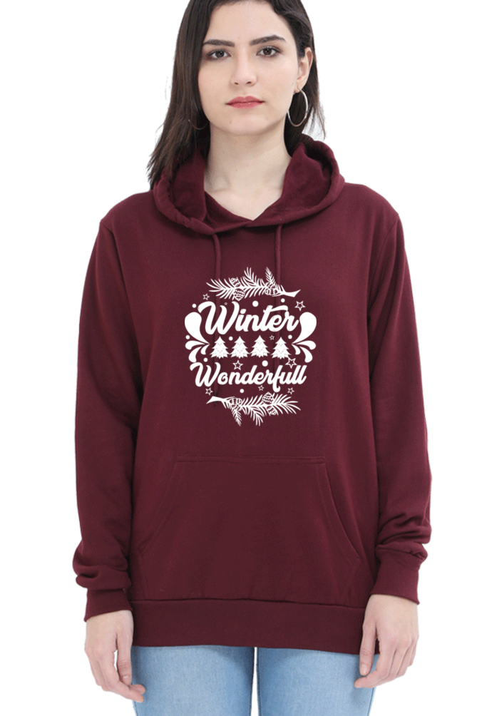 Winter is Wonderful Darker Shade Hoodie Sweatshirt for Women