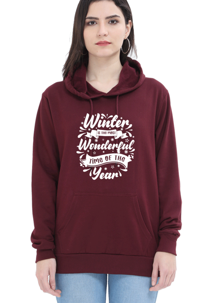 Winter is the most wonderful Darker Shade Hoodie Sweatshirt for Women