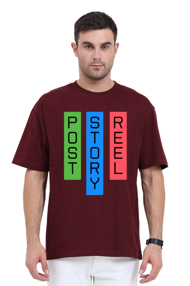 Post Story Reel Unisex Round Neck T-shirt