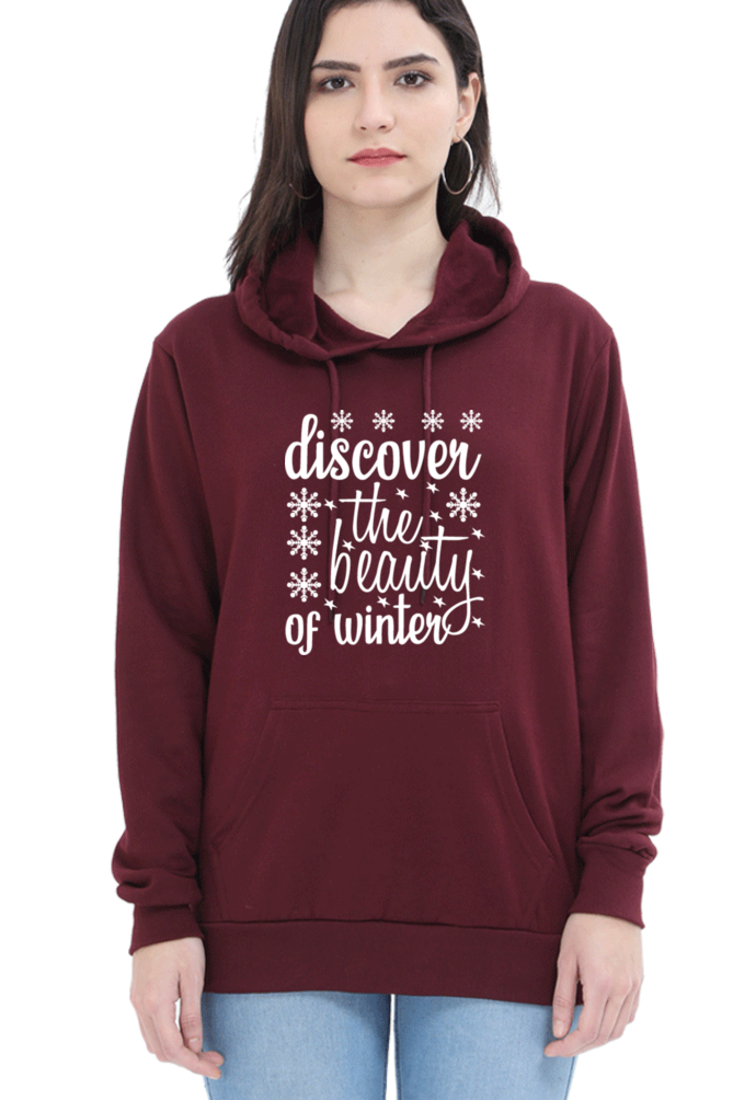 Discover the beauty of Winter Darker Shade Hoodie Sweatshirt for Women